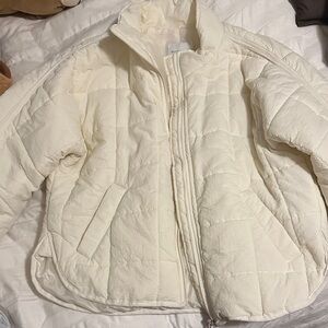 Women's White Quilted Jacket